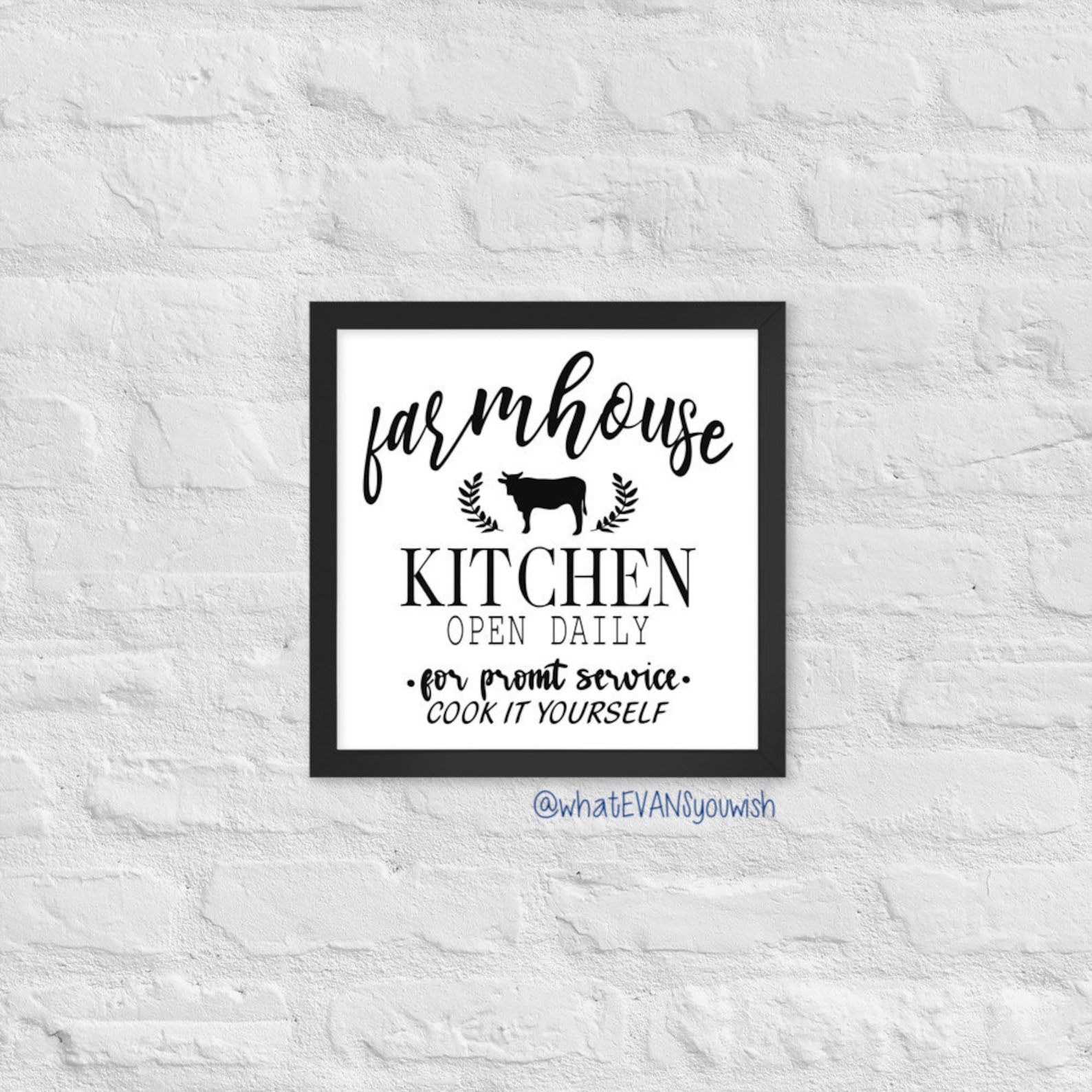 The farmhouse Kitchen Framed Poster Etsy UK
