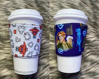 Taza acogedora funda de taza reutilizable lavable de los años 90 clásico de dibujos animados Atlantis héroe robot