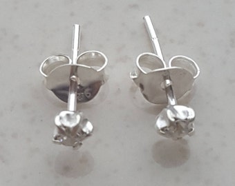 Star CZ stud earrings 5mm, Sterling Silver CZ Star Stud, Cubic Zirconia star earring, Crystal Earring, Statement Earrings