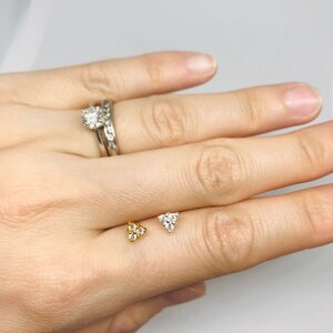 Sparkle Trinity Stud Earrings