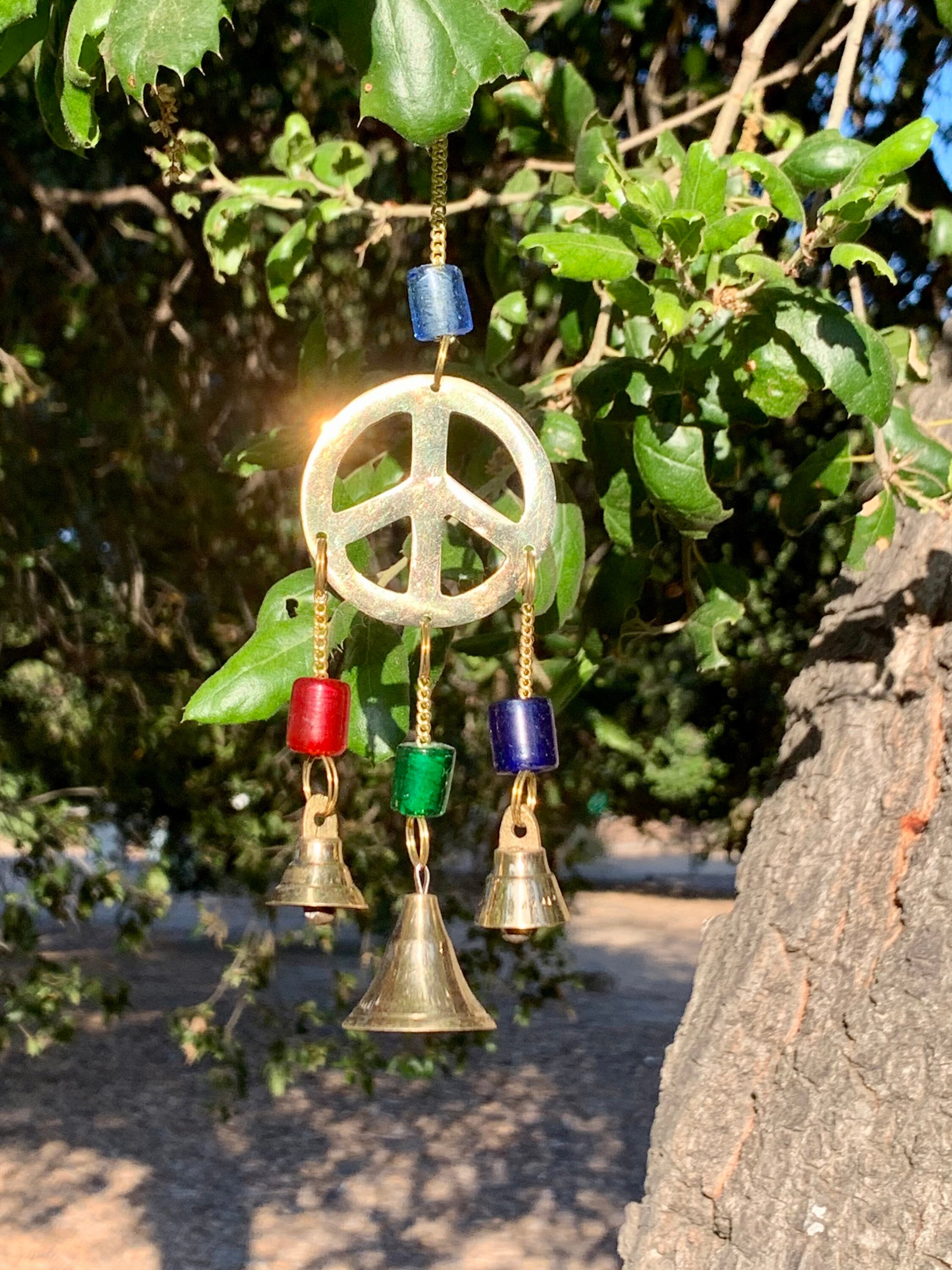 Chakra colored beads Suncatcher Glass Art Art & Collectibles