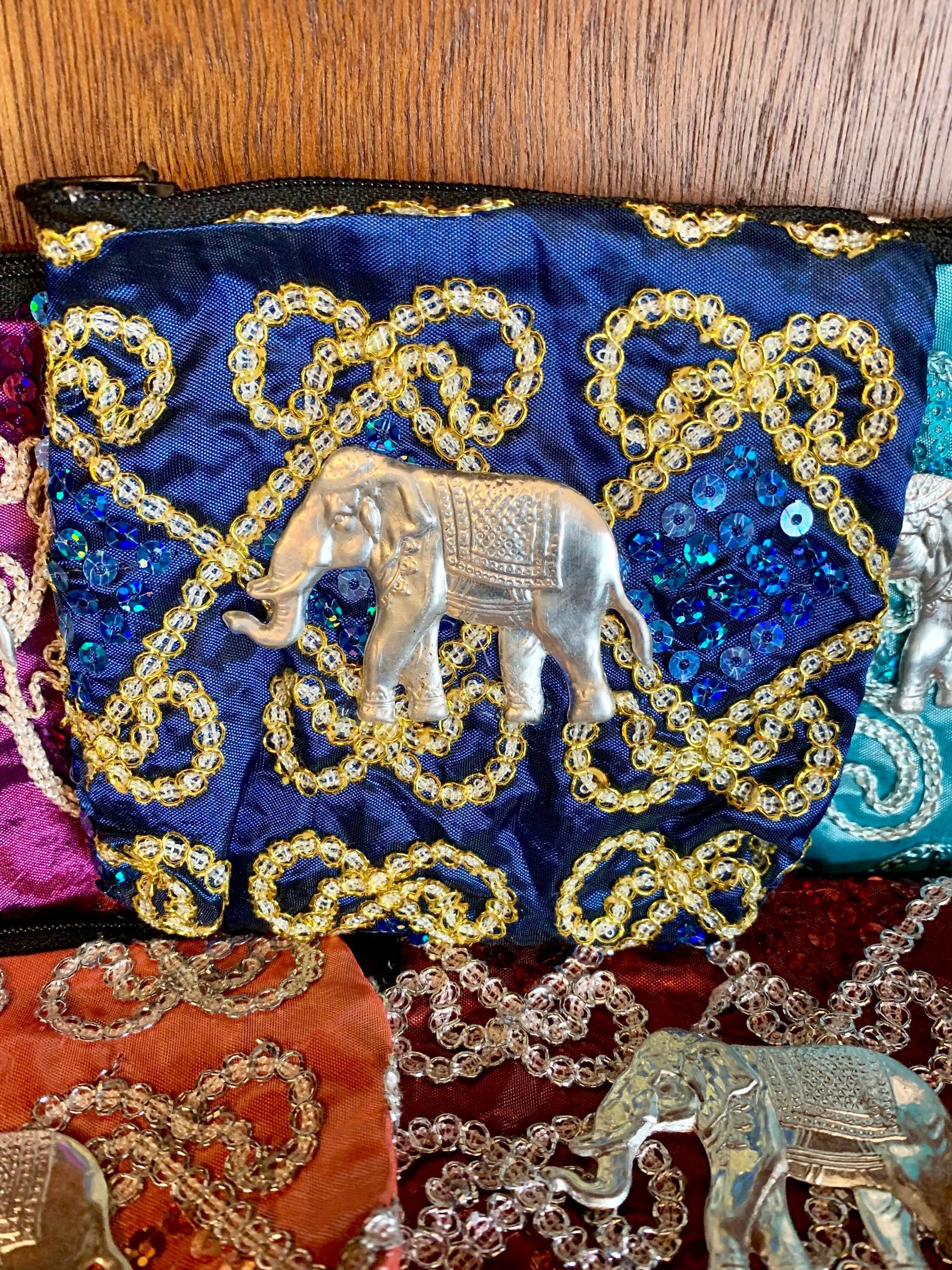 RICO INTL Red 100% Cotton Beaded/sequined Backpack. Made In Thailand. Elephants RICO INTL Red 100% Cotton Beaded/sequined | Mercari main image 2