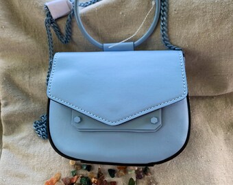 sky blue purse