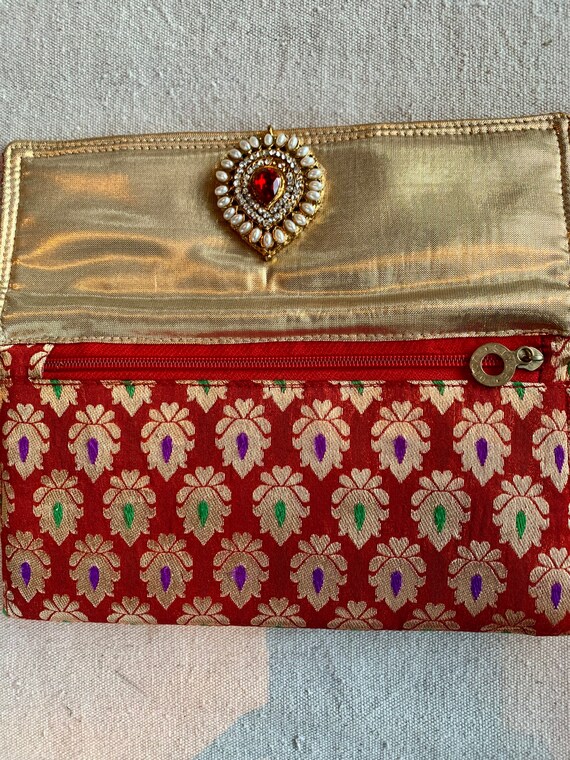 Bejeweled Pouch Makeup Jewelry Bag - image 5