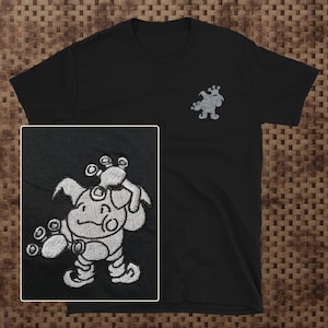 Mr Mime - Poke T-Shirt Embroidered - Poke Shirt Embroidery - Cute Video Game T-Shirt - Video Game Gift