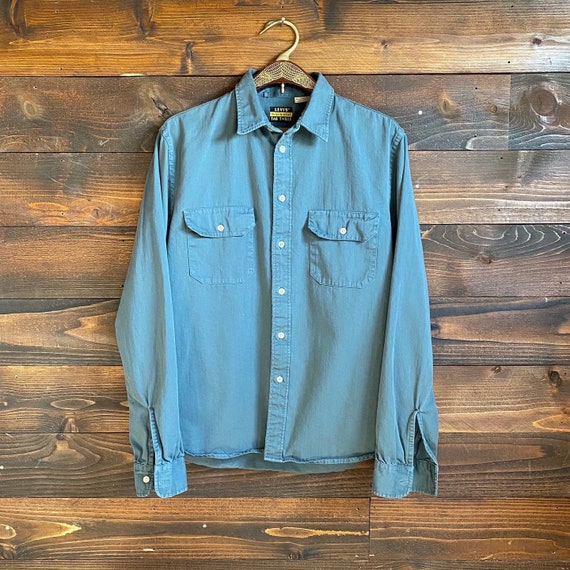 50s men's levis tan twills button down | vintage w