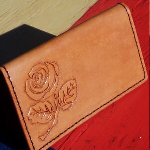 Leather Rose Checkbook Cover image 4
