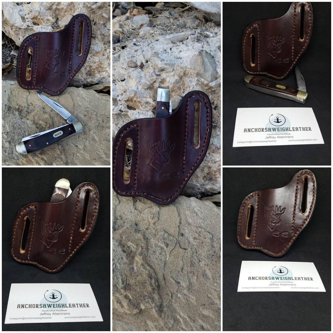 Custom Pancake Knife Sheath Knife Case Leather Knife Sheath Etsy