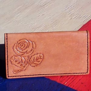 Leather Rose Checkbook Cover image 6