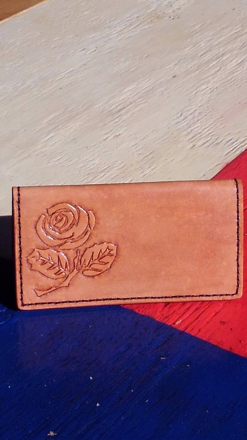 Leather Rose Checkbook Cover image 6
