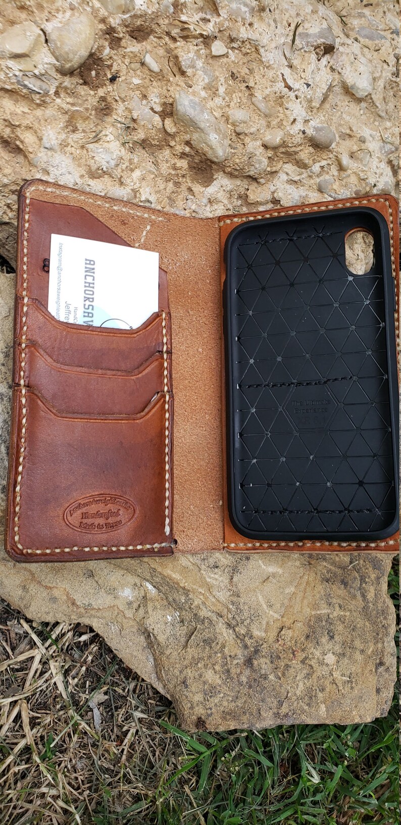 Leather Phone Wallet Case Leather Phone Case Flip Leather Etsy
