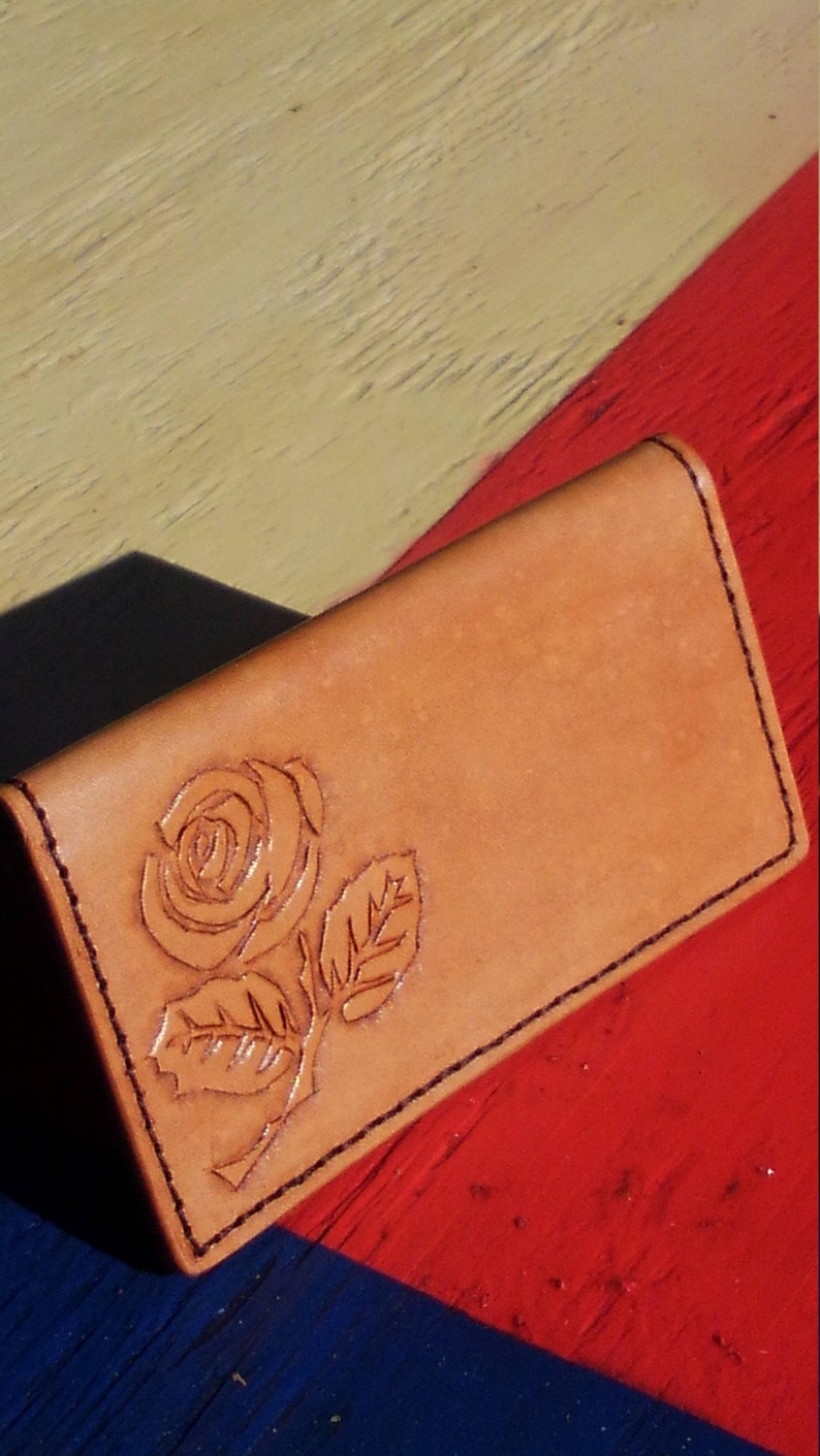 Leather Rose Checkbook Cover image 4