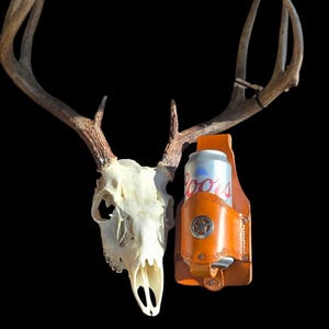 Leren bierholster: western-barbecueaccessoire met Texas-ster