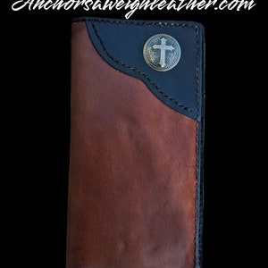 Cartera larga, cartera para hombre, cartera Roper