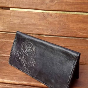 Leather Rose Checkbook Cover image 7