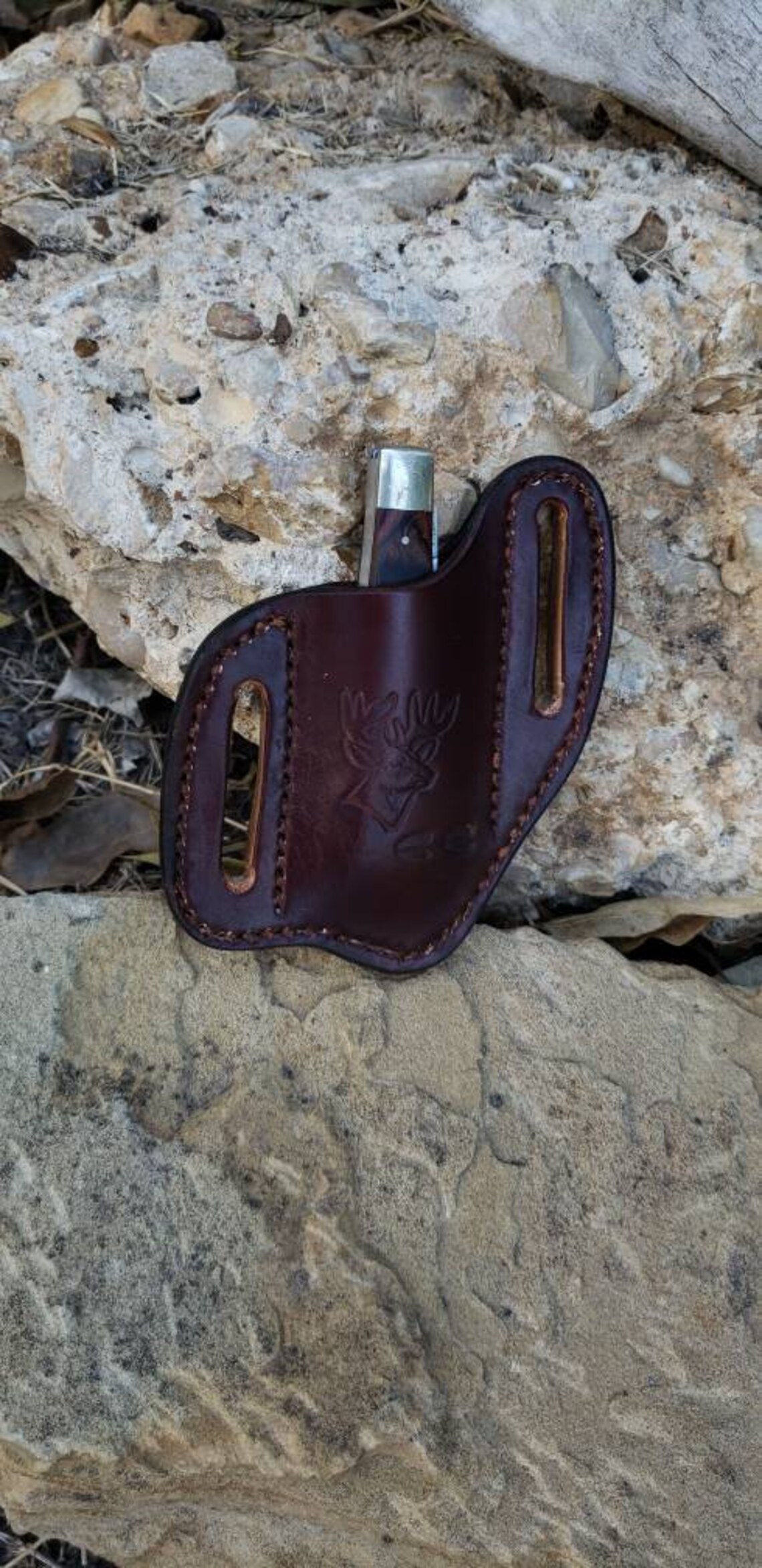 Custom Pancake Knife Sheath Knife Case Leather Knife Sheath Etsy