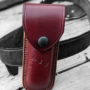 Fodero per coltello pieghevole in pelle personalizzato (custodia) Buck 110
