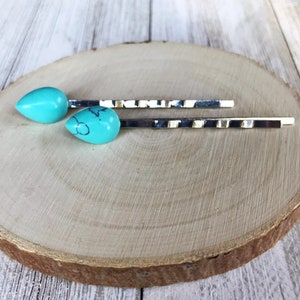 Turquoise Hair Pin, Western Hair Pin, Cowgirl Hair Pin, Decorative Bobby Pin, Womens Hair Accessories, Southwestern Hair Pin, Boho Hair Clip