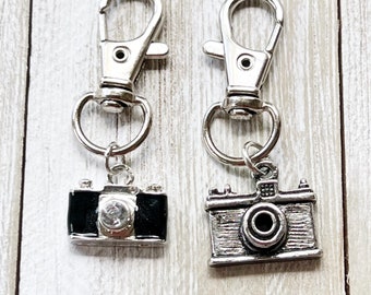 Camera Zipper Pulls for Backpacks, Cute Purse Charms, Unique Custom Handbag Jewelry, Personalized Zipper Charms, Cool Keychains, Bag Charms