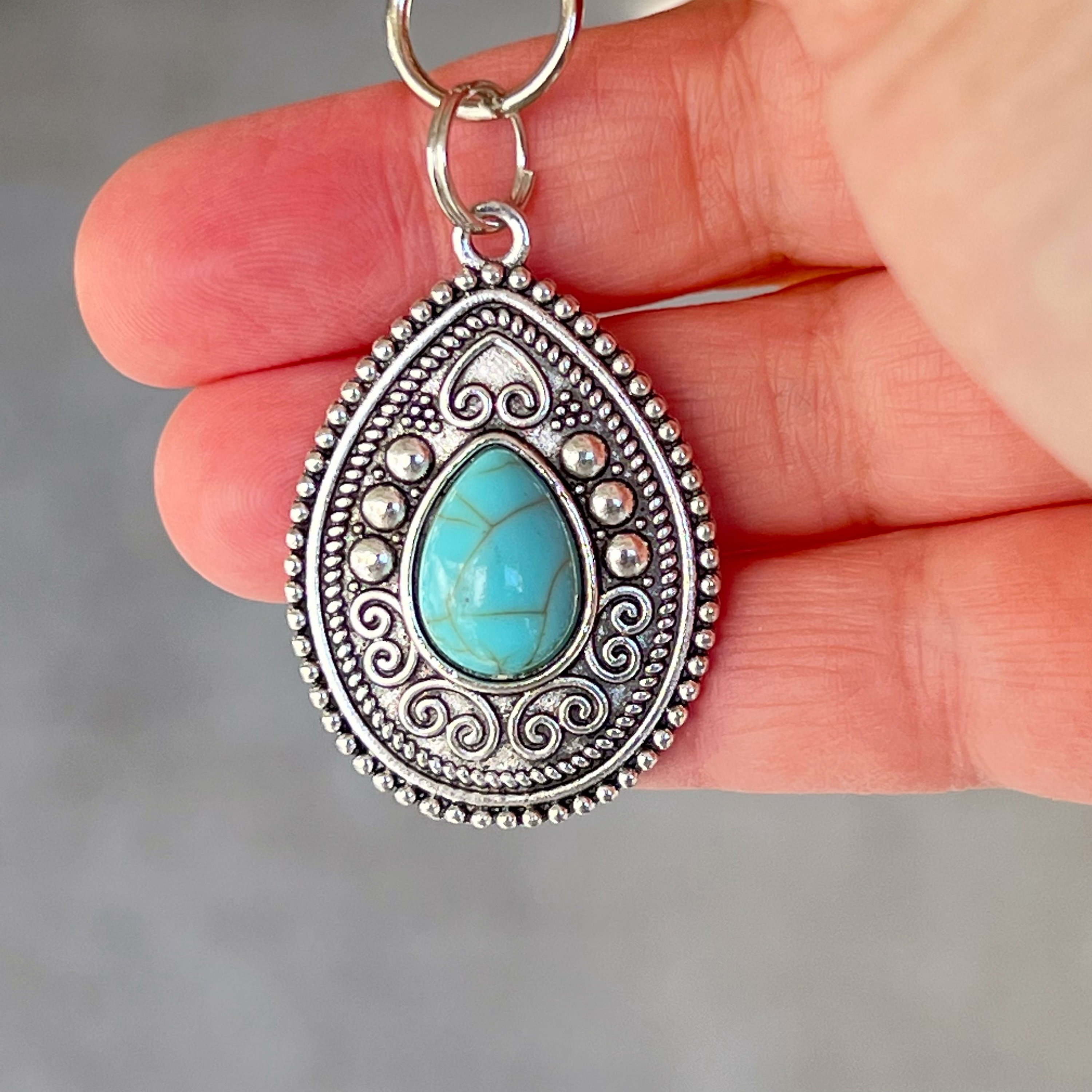 Silver Boho Thunderbird Western Turquoise Zipper Pull for Backpacks, Cute  Purse Charms, Unique Eagle Custom Handbag Jewelry, Personalized Zipper