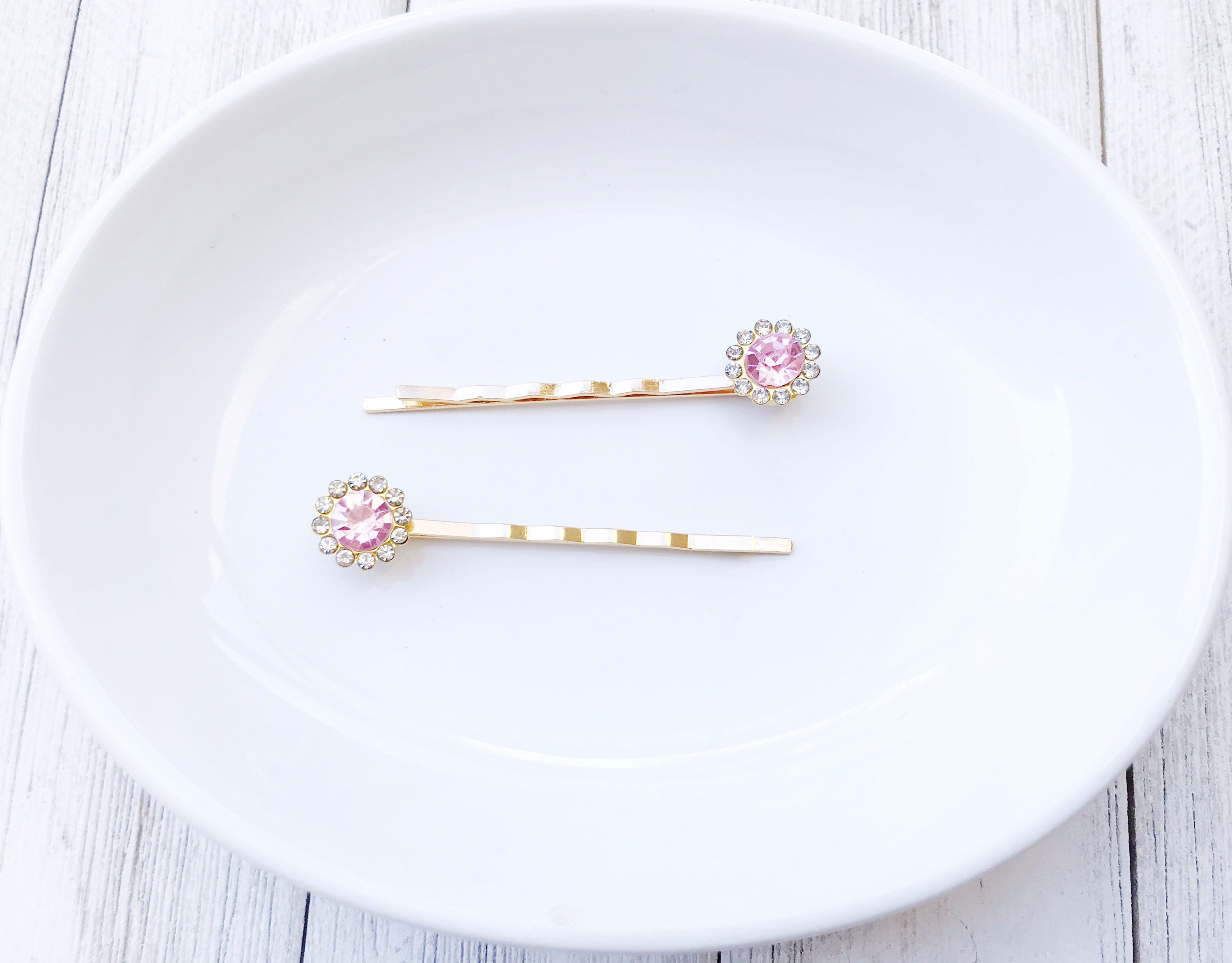 Pink Rhinestone Hair Pins Womens Hair Pin Hair Pins For Etsy