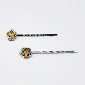 Gold Starfish Hair Pins, Beach Hair Pins, Silver Hair Pins, Sea Shell Bobby Pins, Womens Hair Clips, Womans Bobby Pins, Decorative Hair Pins