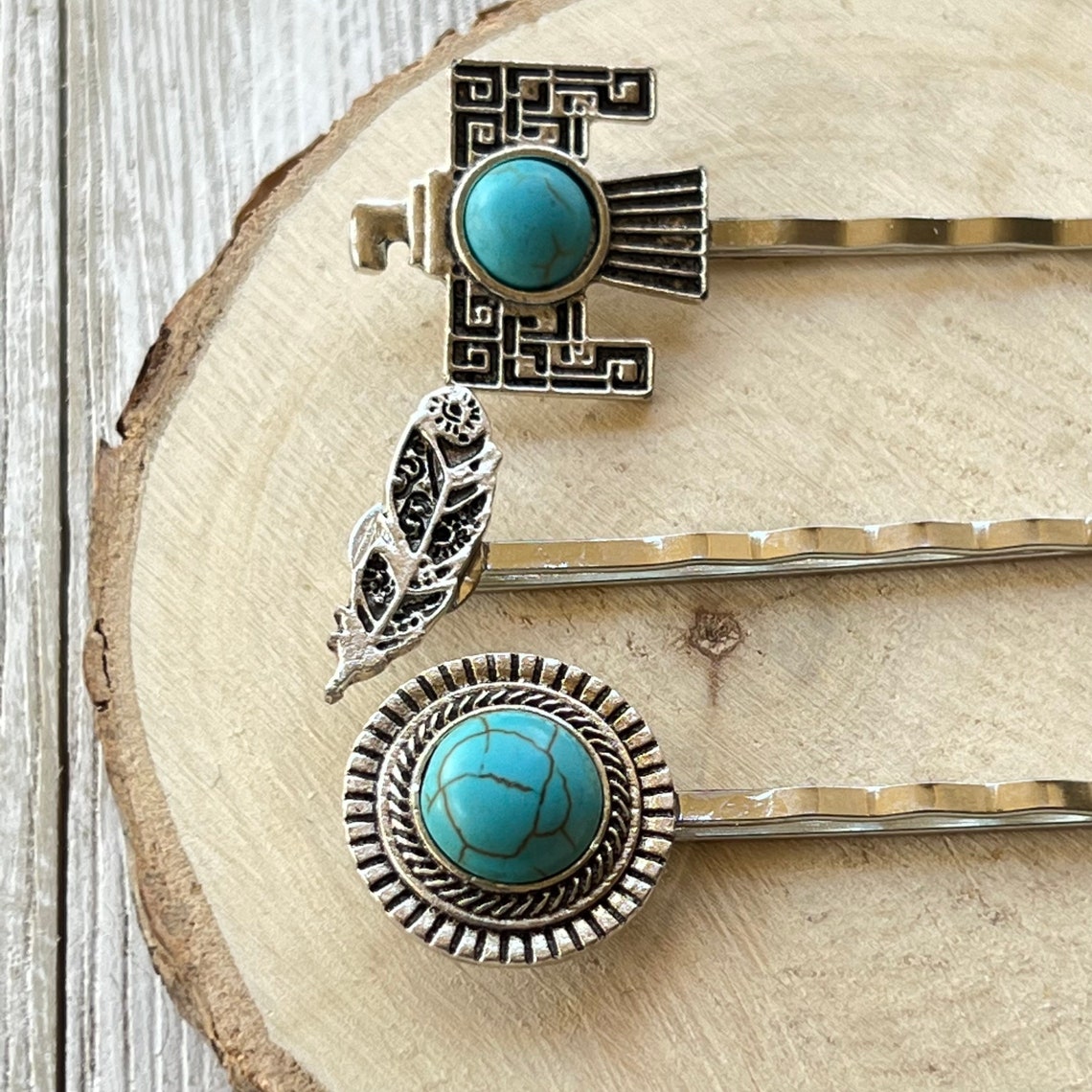 Turquoise Hair Pins Western Hair Pin Cowgirl Hair Pin Etsy