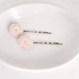 Pink Flower Hair Pins, Wedding Hair Clips, Womens Hair Pins, Floral Bobby Pins, Bridal Hair Accessories, Flower Bobby Pin, Boho Hair Pins