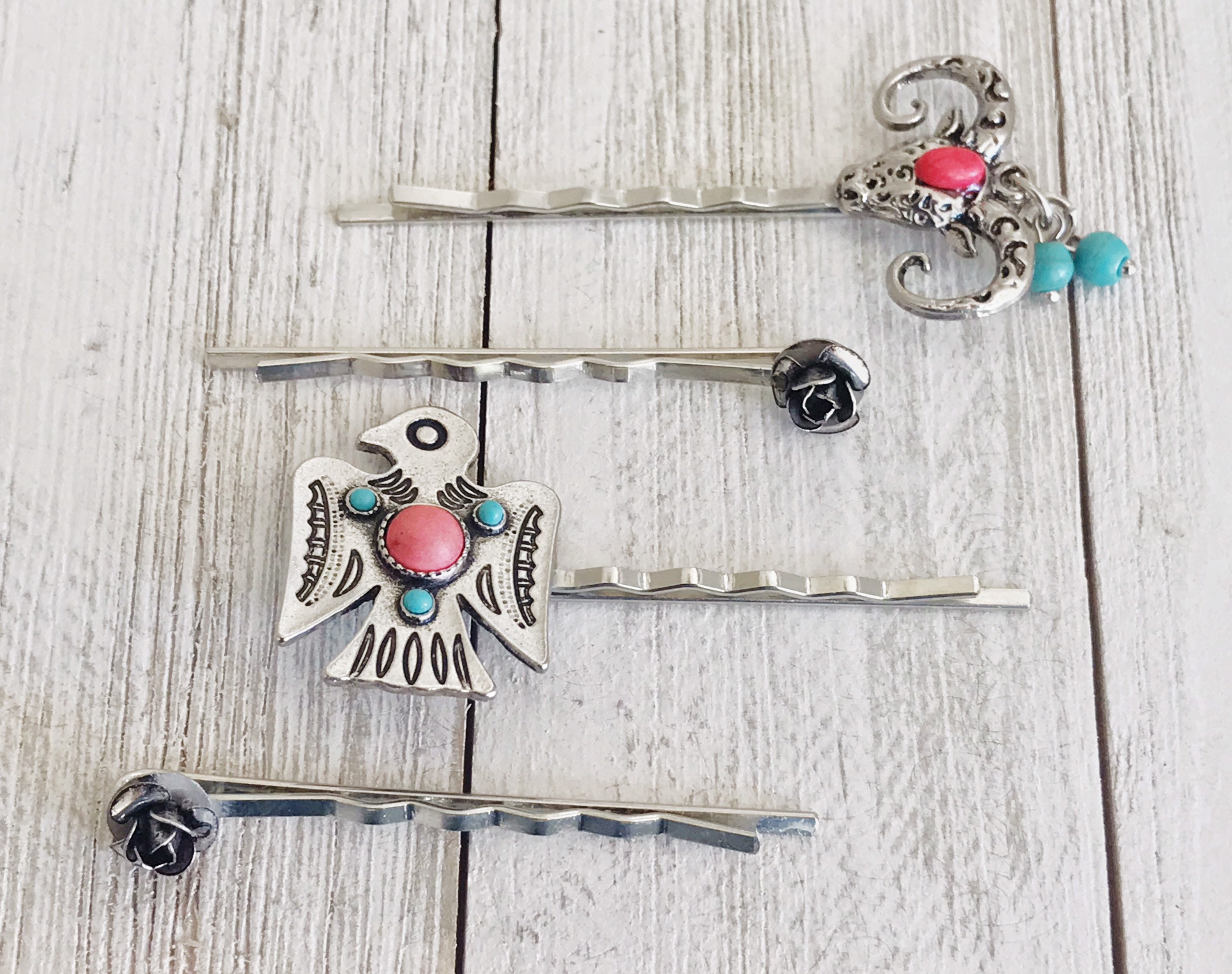 Turquoise Hair Pins Western Hair Pin Cowgirl Hair Pin Etsy