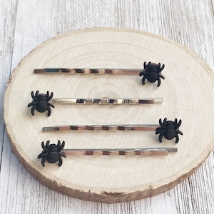 Halloween Spider Hair Pins, Halloween Hair Clips, Halloween Barrettes, Spider Hair Clips, Hair Clips for Woman, Womens Hair Accessory