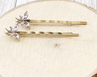 Purple Dragonfly Hair Pins, Hair Pin For Woman, Womens Hair Clip, Womens Bobby Pins, Dragonfly Bobby Pins, Rhinestone Hair Pin, Barrette Set