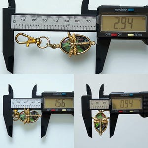 Gold Dragonfly Purse Charm, Unique Abalone Handbag Jewelry, Zipper Pull for Backpacks, Cute Zipper Charms, Cool Keychain Charms, Mom Gifts image 10