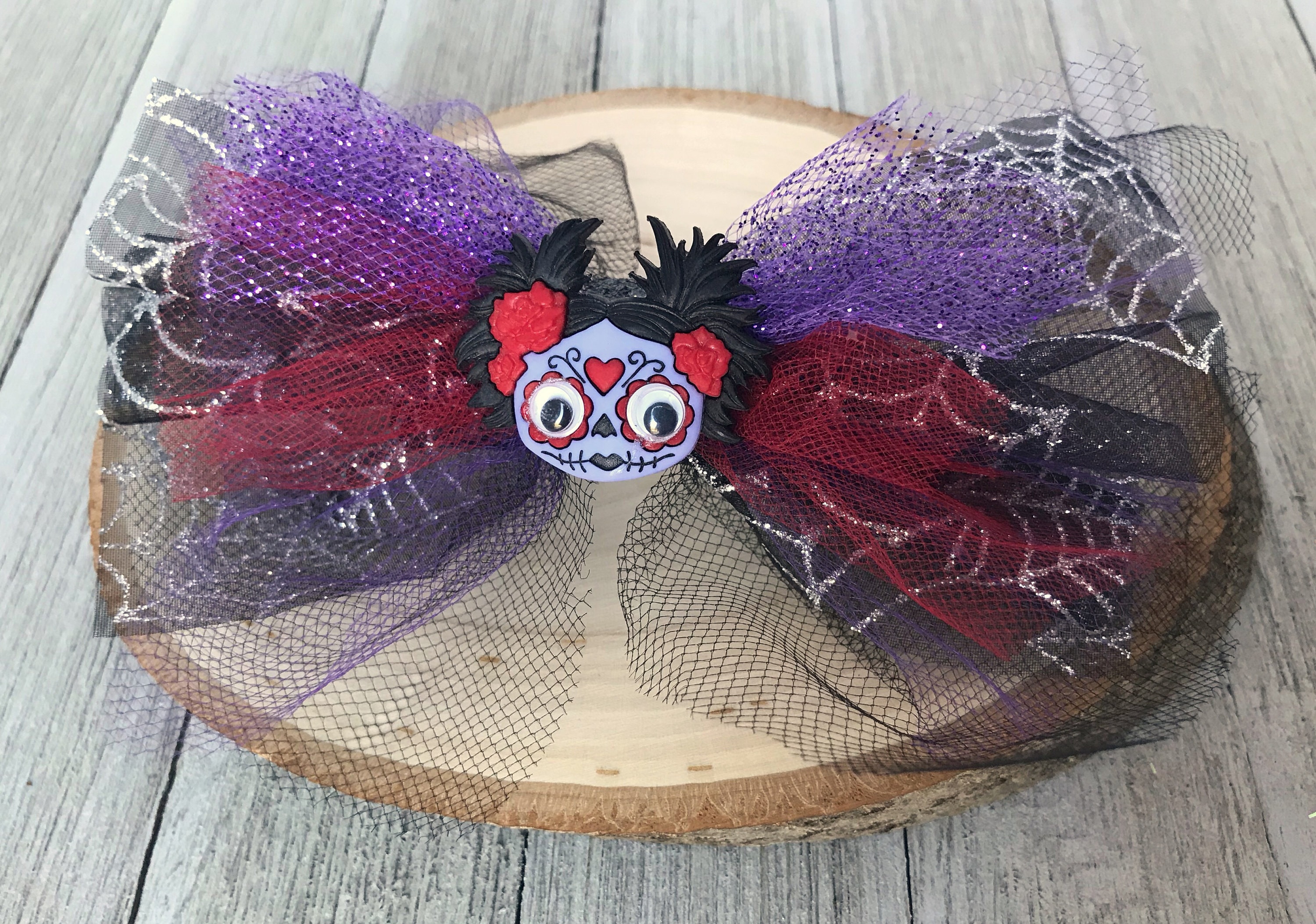 Halloween Zombie Hair Bow Halloween Hair Clip Halloween Etsy UK
