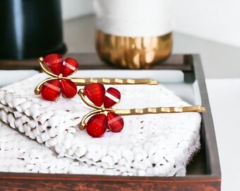 Red Butterfly Hair Pins, Hair Pins For Women, Womens Bobby Pin, Butterfly Bobby Pin, Dainty Hair Pins, Rhinestone Hair Pins, Boho Bobby Pins
