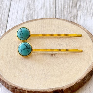 Boho Turquoise Hair Pin, Western Hair Pin, Cowgirl Hair Pin, Decorative Bobby Pin, Womens Hair Accessories, Southwestern Hair Pin, Cute Clip