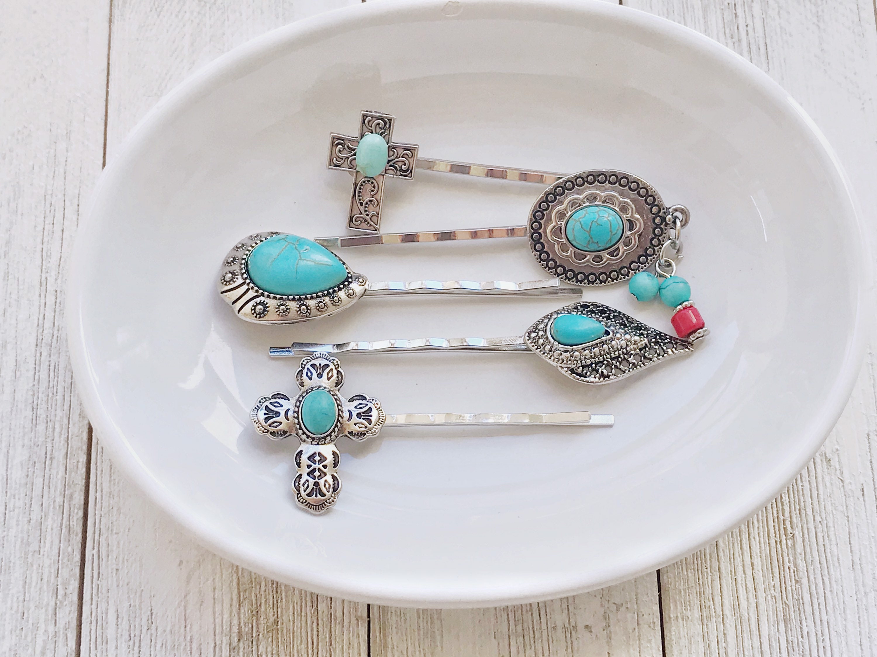 Turquoise Hair Pins Western Hair Pin Cowgirl Hair Pin Etsy