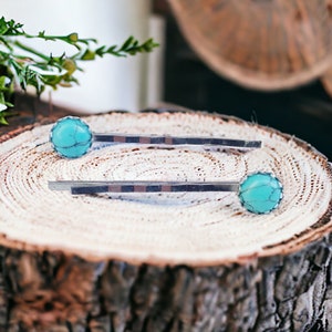 Boho Turquoise Hair Pin, Western Hair Pin, Cowgirl Hair Pin, Decorative Bobby Pin, Womens Hair Accessories, Southwestern Hair Pin, Cute Clip