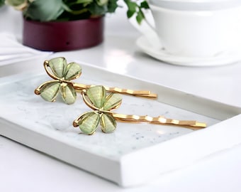 Green Butterfly Hair Pins, Hair Pins For Women, Womens Bobby Pin, Butterfly Bobby Pin, Dainty Hair Pins, Rhinestone Hair Pin, Boho Bobby Pin