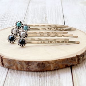 Boho Turquoise Hair Pin, Western Hair Pin, Cowgirl Hair Pin, Decorative Bobby Pin, Womens Hair Accessories, Southwestern Hair Pin, Cute Clip