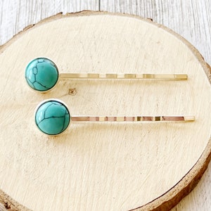 Boho Turquoise Hair Pin, Western Hair Pin, Cowgirl Hair Pin, Decorative Bobby Pin, Womens Hair Accessories, Southwestern Hair Pin, Cute Clip
