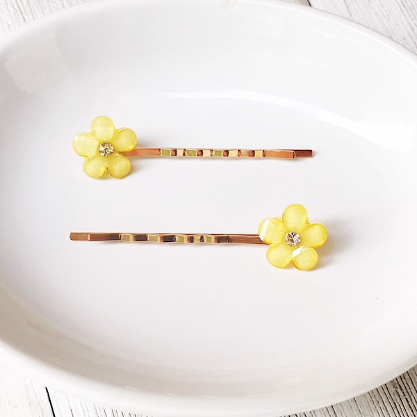 Yellow Bobby Pins Etsy