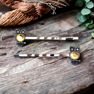 Owl Hair Pin, Boho Bobby Pin, Womans Hair Pin, Owl Bobby Pin, Womens Bobby Pin, Animal Bobby Pin, Decorative Fall Hair Pin, Bird Hair Pins