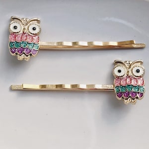 Owl Hair Pins, Owl Bobby Pin, Hair Pin For Woman, Owl Hair Clip, Womens Bobby Pin, Decorative Bobby Pin, Barrettes for Women, Bird Hair Pins