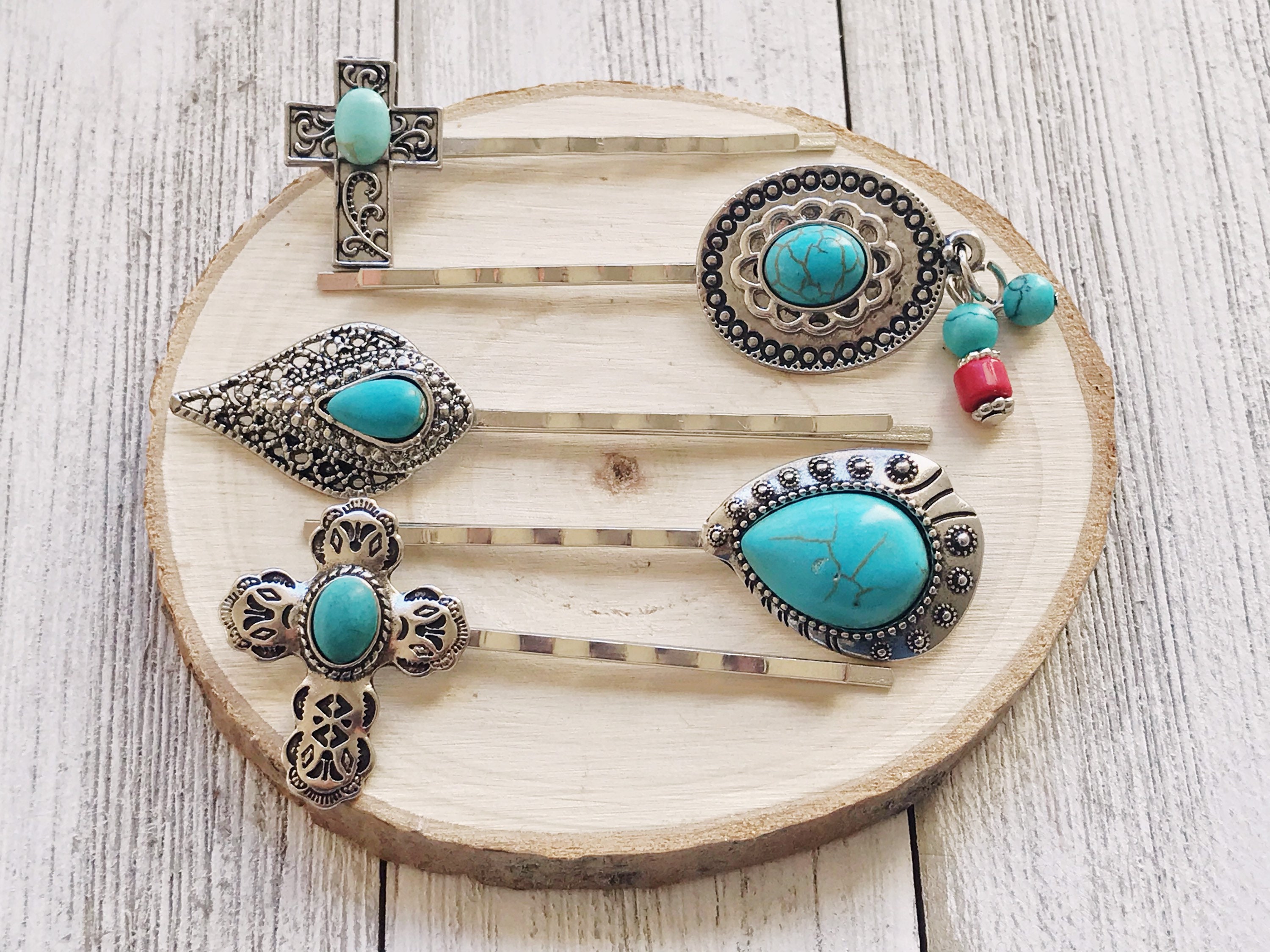 Turquoise Hair Pins Western Hair Pin Cowgirl Hair Pin Etsy