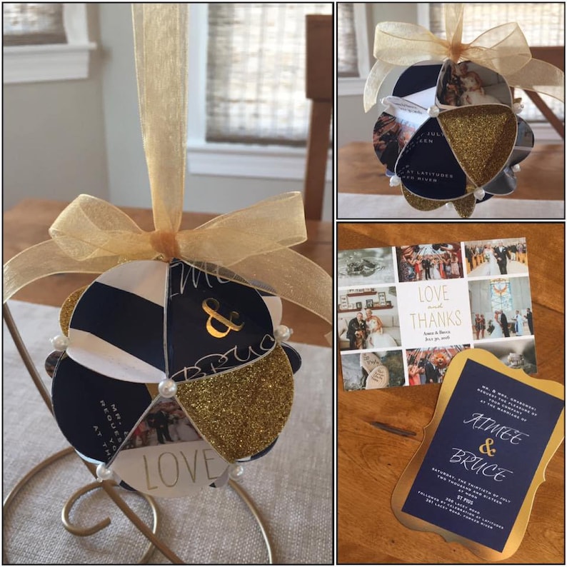 Keepsake Invitation Ornament Made of Wedding Invitation Etsy