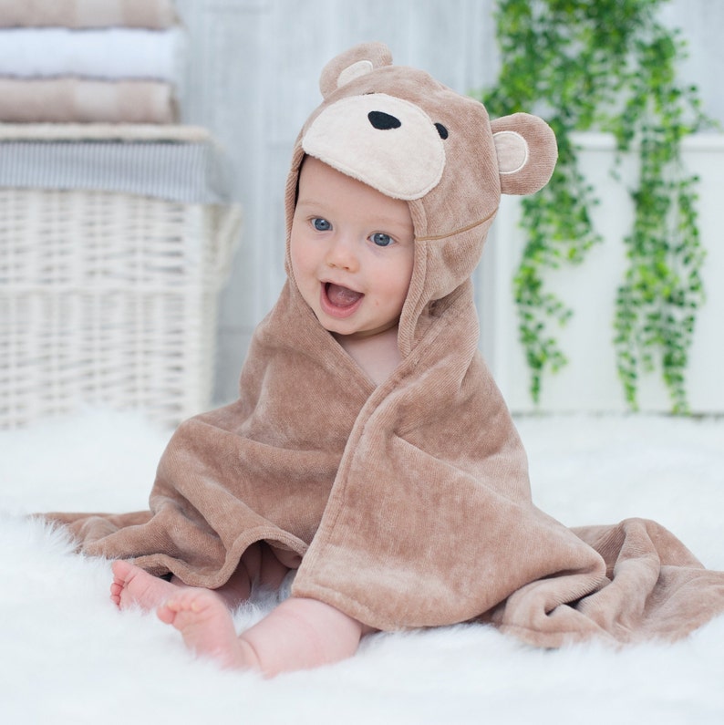 Personalised Teddy Hooded Baby Gift Towel Personalised Baby Gift image 7
