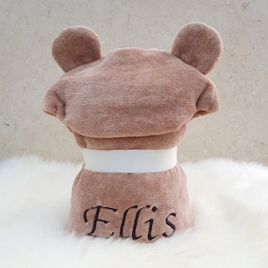 Personalised Teddy Hooded Baby Gift Towel Personalised Baby Gift image 4