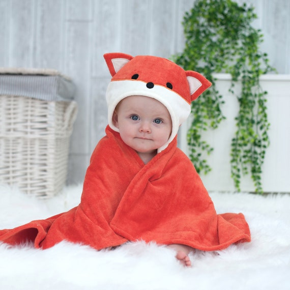 Fox hooded baby towel 