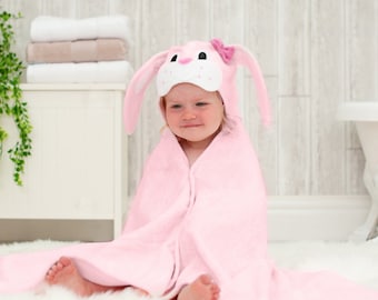 Personalised Bunny Children Hooded Towel - Personalised Gift