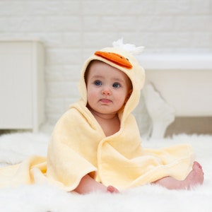 Personalised Duck Baby Hooded Gift Towel Personalised Baby Gift image 8